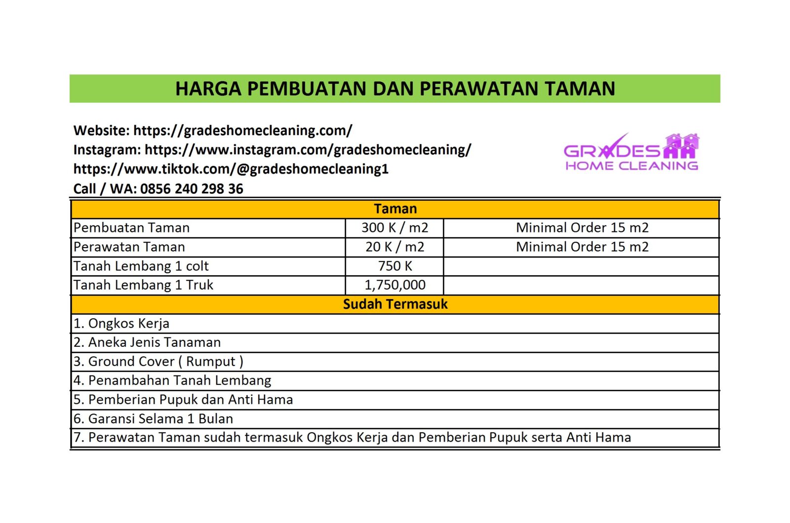 biaya tukang taman di bandung