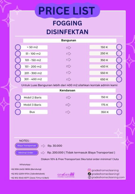 harga jasa fogging disinfektan